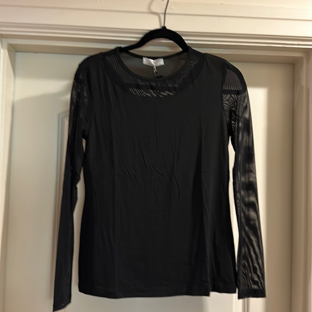 Anatomie Kim Mesh top. Black size small